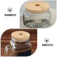 thumbnail image 4 of EIGTHTAIL 2 Pcs Easy to Clean Reusable Mason Jar Lids Bamboo Ball Jars with Straw Holes Simple, 4 of 6