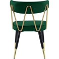 thumbnail image 1 of Meridian Furniture Chaise de Salle à Manger en Velours Vert Rheingold (Ensemble de 2), 1 of 5