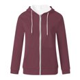 thumbnail image 4 of Timegard Sweatshirts for Women Drawstring Hoodies Pullover Top Fall Casual Loose Cardigan with Pockets, 4 of 4