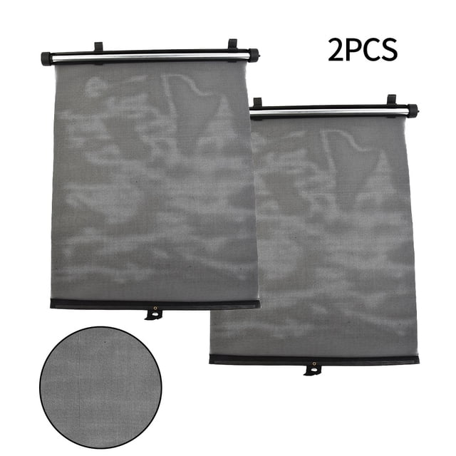 2*Retractable Car Side Casement Baby Sun Shade Shield Cover Roll Curtain Visor