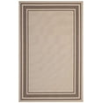 thumbnail image 1 of Modway Rim Solid Border 8 x 10 Ft Indoor Outdoor Area Rug, Light/Dark Beige, 1 of 9