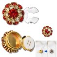 thumbnail image 3 of JJKBVCLO Rhinestone Button Covers Crystal Buttons For Clothing Detachable Shirt Button Clips Buttons Jewelry Button Snaps With Pliers For Dress Suit Tux Shirt Accessories 1pc, 3 of 3