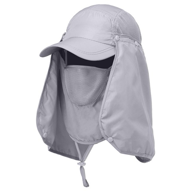 Chapeau de Visière de Sport de Plein Air Protection Visage Cou Pêche Protection Solaire