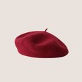 thumbnail image 1 of LinYooLi Hot Selling Autumn And Winter Wool Beret For Girls, Artistic And Retro, Versatile Korean Version Painter Hat, English Solid Color Felt Hat, 1 of 9