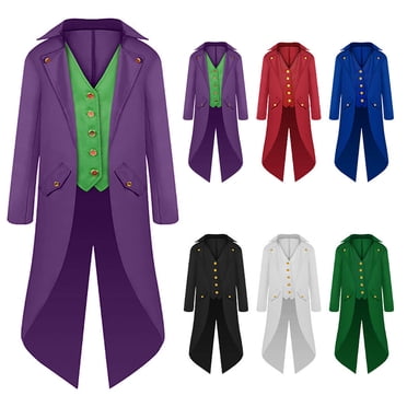 Penkiiy Family Matching Pajamas Party Parent-child Clothing Men's Retro Clothing Children's Mid-length Punk Retro Tuxedo Purple Christmas Pajamas XS