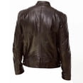 thumbnail image 4 of Thinsony Cotton Mens Motorbike Jacket Windproof Warm Multi Front Pockets Wide Application Motorcycle Jacket brown XXL, 4 of 6