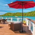 thumbnail image 3 of Patiojoy Base de Parasol de Marché Extérieur 36 Lb Support de Parasol Carré Noir, 3 of 6