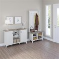 thumbnail image 2 of Bowery Hill Engineered Wood Hall Tree with Shoe Bench & Cabinet in White/Shiplap, 2 of 7