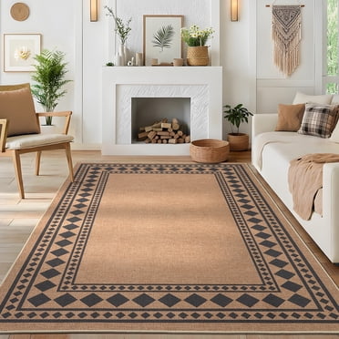 Tapis 5x7 pour Chambre, Tapis Moderne Lavable pour Chambre d'Enfant avec Endos en Caoutchouc, Tapis Bordés Résistants aux Taches, Ne Perd Pas Ses Fibres, Poil Ras, Tapis Minimaliste pour Salon, Salle à Manger