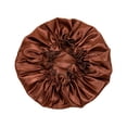 thumbnail image 4 of Bonnet pour Femmes en Satin Bonnet Bonnet de Sommeil Protection des Cheveux Bonnet de Sommeil pour Brun, 4 of 9