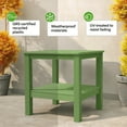 thumbnail image 3 of Adirondack Table Outdoor Side Table 18-inch Double Deck Square HIPS End Table Storage Rack Save Space, 3 of 7