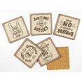 thumbnail image 2 of Inkdotpot Set of 6 Drink Coasters Easy Clean 4-inch SquareCoastersCork Base-Reusable- Quotes, 2 of 8