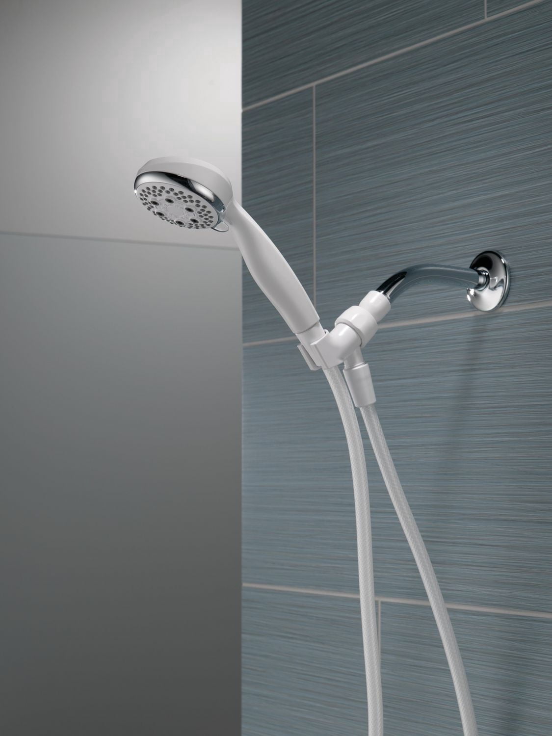 Peerless 4-Setting Hand Shower in White and Chrome