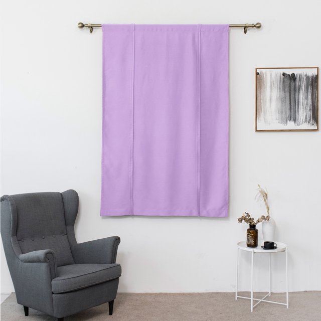 Innerwin Half Window Curtains Solid Color Kitchen Valance Rod Pocket Soft Short Blackout Curtain Ruched Waterproof Panels Darkening Thermal Insulated Purple 31.50 x 47.24"