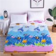 thumbnail image 1 of Cute Cartoon Elastic Waterproof Fitted Bed Sheet - Sea World - King Size, 1 of 2