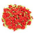 thumbnail image 3 of ESTINK Mini Ribbon Rose, Ribbon Rose DIY 450Pcs With Leaf For DIY Sewing Crafting, 3 of 8