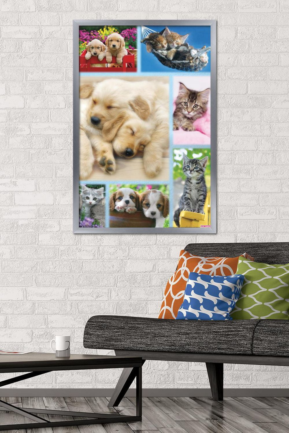 Keith Kimberlin - Puppies and Kittens Collage Wall Poster