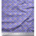 thumbnail image 1 of Tissu de Canard de Coton Bleu Pomme Aster & Roses Tissu Imprimé Damassé 1 Yard 56 Inch Wide, 1 of 5