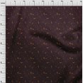 thumbnail image 4 of oneOone Cotton Silk Brown Fabric Line Drawing Leaf Sewing Material Print Fabric By The Yard 42 Inch Wide, 4 of 4