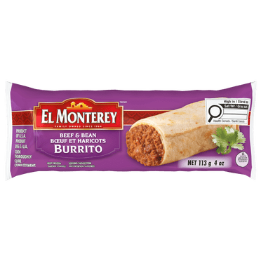 El Monterey Burritos Boeuf et Haricots 113g