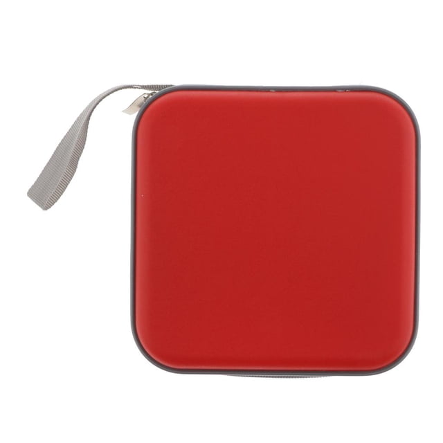 Milaget CD/DVD Wallet 40 Disc Capacity Storage Carrying Hard Case Bag Protector Red