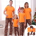 thumbnail image 1 of TIMIFIS Pyjamas d'Halloween Assortis pour la Famille Ensembles Assortis 2 Pcs Pyjamas d'Halloween Pyjama à Manches Longues Combinaison de Nuit Toile d'Araignée Fantômes Citrouille Squelette Haut et Pantalon Tenue Vêtements de Maison Ensemble de Pyjamas des Fêtes -, 1 of 5