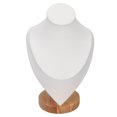 thumbnail image 3 of Support de Buste de Bijoux, Support de Collier Résistant aux Rayures en Bois Élégant Multifonction pour Magasin de Bijoux pour Salon Professionnel Blanc, 3 of 8