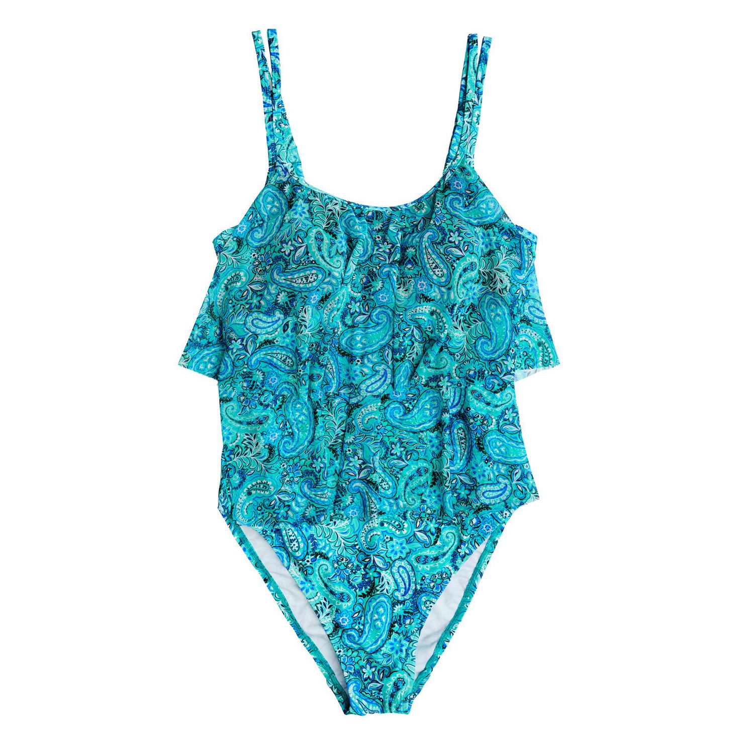 Krista Maillot une-pièce tankini à doubles bretelles avec superposition en mesh