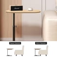 thumbnail image 4 of ZYNERY Table d'Appoint en Bois en Forme de C 30x45x45-80 cm, Hauteur Réglable avec Rotation à 360°, Petite Table à Café/collations pour Sofa/lit (Bois), 4 of 7