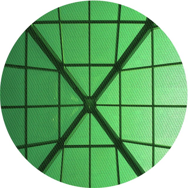 Ahgly Company Tapis d'Intérieur Ronds Transitionnels Verts Lavables à la Machine, 4 Pieds Rond