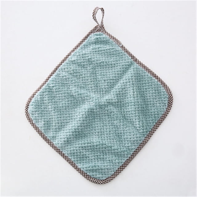 LSLJS High-density Coral Fleece Patch Embroidered Bowknot Hand Towel Peach Heart, Home Accessories