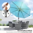 thumbnail image 4 of Outsunny Parasol de Marché Rond 10 Pieds x 8 Pieds, Parasol de Patio, Bleu Ciel, 4 of 10