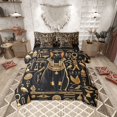 thumbnail image 1 of Erosebridal Egyptian Pharaoh Cat Mural Bedding Sets Full Size, Egypt Pyramids History Comforter Sets with Sheets, Reversible 7pcs, 1 of 5