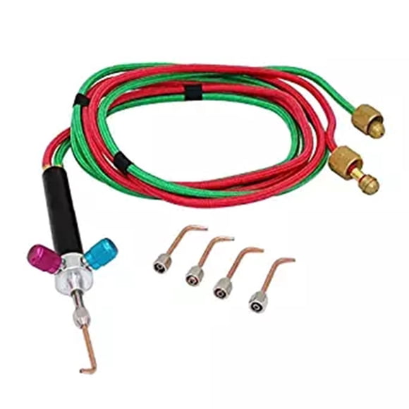 High Pressure Hose Nozzle Mini Jewelry Gas Welding Micro Torch Jewelers Welding Hoses Mini Gas Little Torch Welding Soldering Kit 5 Nozzles Hose Nozzle High Pressure