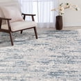 thumbnail image 1 of Tapis tissé crème et bleu Veruca, 1 of 7