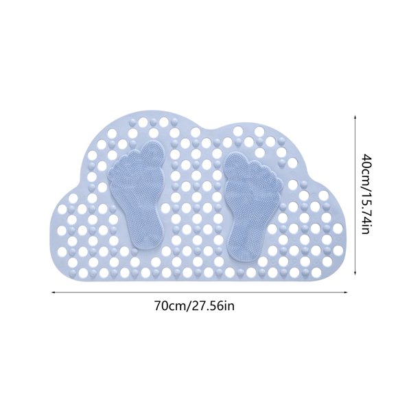 Tapis de Baignoire en Pvc Sans Coussinet, Tapis de Douche à Ventouse pour Plancher de Salle de Bain, Coussinet de Sécurité pour Personnes Âgées pour les Zones Humides et l'Utilisation dans la Douche