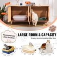 thumbnail image 4 of VEVOR Cat Litter Box Enclosure Wooden Litter Box Furniture Hidden for 2 Cats, 4 of 9