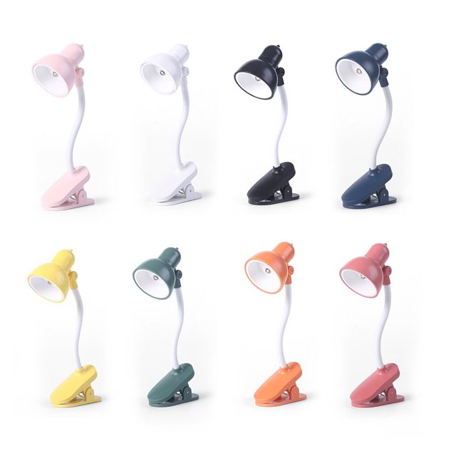 fastboy Reading Light Adjustable Clip Mini Desktop Table Lamp Battery Powered Camping Portable Clamp Night Light, White