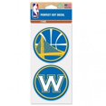 thumbnail image 1 of Golden State Warriors Décalcomanie 4x4 Découpe Ensemble de 2, 1 of 1