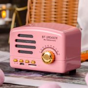 BT01 Wireless Stereo Speakers, Portable Bluetooth Vintage Speakers With Powerful Sound, Answering Calls, FM Radio Mode, Rechargeable 1200mAh Battery