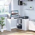 thumbnail image 2 of HOMCOM Bureau en L Table d'Ordinateur d'Angle avec Rangement pour Bureau à Domicile, 2 of 10