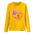 thumbnail image 3 of Fridja Haut Femme Cancer du Sein Décontracté Manches Longues Col Rond Chandail en Molleton Chandail Blouse, 3 of 4
