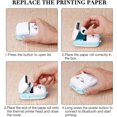 thumbnail image 4 of Mini Printer Portable, Rechargeable Battery Equipped Inkless Sticker Printer for Multipurpose Printing, Clear Printing with Thermal Paper Included, Compatible with iOS + Android, 4 of 6