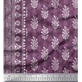 thumbnail image 2 of Soimoi Polyester Crepe Fabric Leaves Panel Decor Fabric Printed Yard 42 Inch Wide, 2 of 3