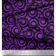 thumbnail image 2 of Soimoi Purple Rayon Fabric Scroll Abstract Printed Fabric 1 Yard 42 Inch Wide, 2 of 3