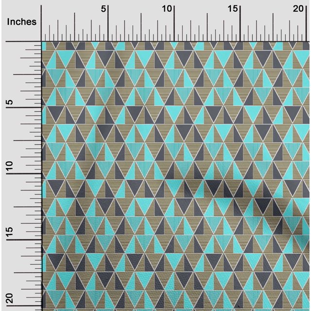 oneOone Cotton Flex Fabric Triangle Geometric Print Fabric By Yard 40 Inch Wide