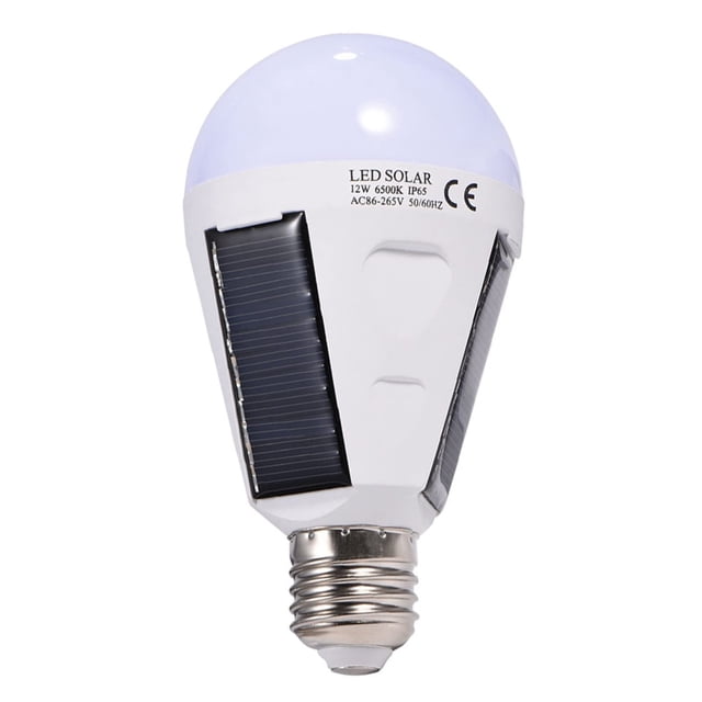 Ampoules Solaires d'Urgence Rechargeables à DEL pour Camping Extérieur et Éclairage Domestique Durables avec Douille à Vis E27