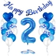 thumbnail image 2 of Decodeary Birthday Balloons Set Home Pendants Hanging Decor Indoor Anniversary Party Number Balloon Scene Layout Accessory 7, 2 of 6