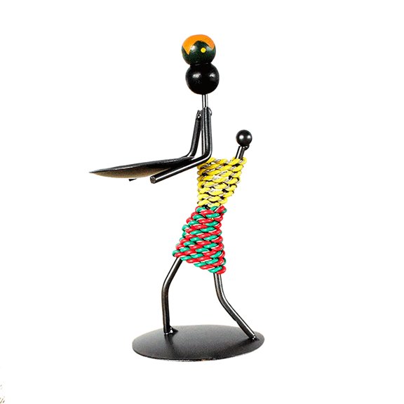 Agiferg Metal Creative Retro Candlestick Dining Table Human Modeling Party Home Decor