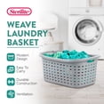 thumbnail image 3 of Sterilite 11" Small Weave Open Bin Wicker Storage Basket, Grey, 32-Pack, 3 of 10